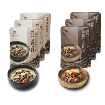 정미옥 갈비탕 3팩 + 꼬리곰탕 3팩